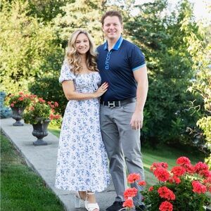 Floral Blue and White Maxi Dress